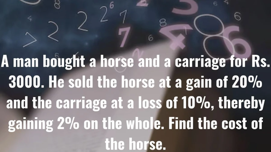 Calculate the original cost of the horse in a scenario where a seller's strategic moves result in a 2% overall profit despite varying gains and losses on individual items.